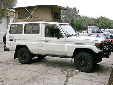 with the top popped up